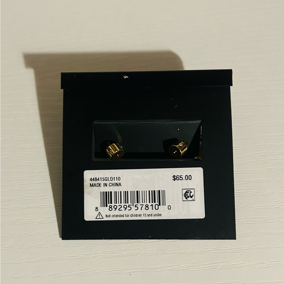 NWT Coach quilted padlock earrings - Picture 2 of 2